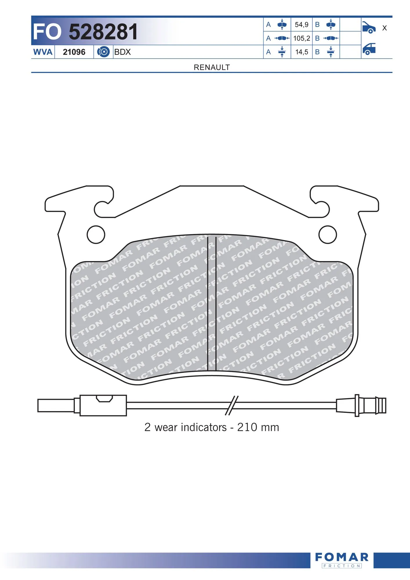 Brake Pad Set, disc brake